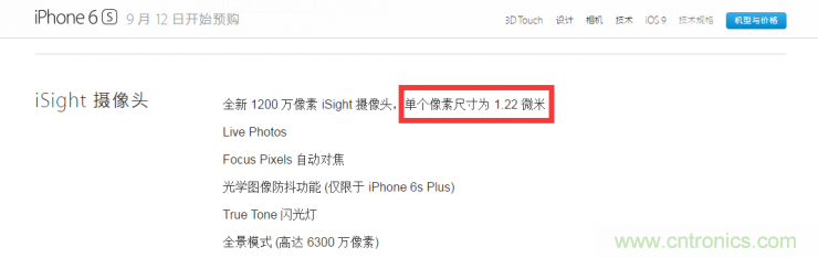 iPhone 6s告別800萬像素，探秘新攝像頭&ldquo;1.22微米像素&rdquo;