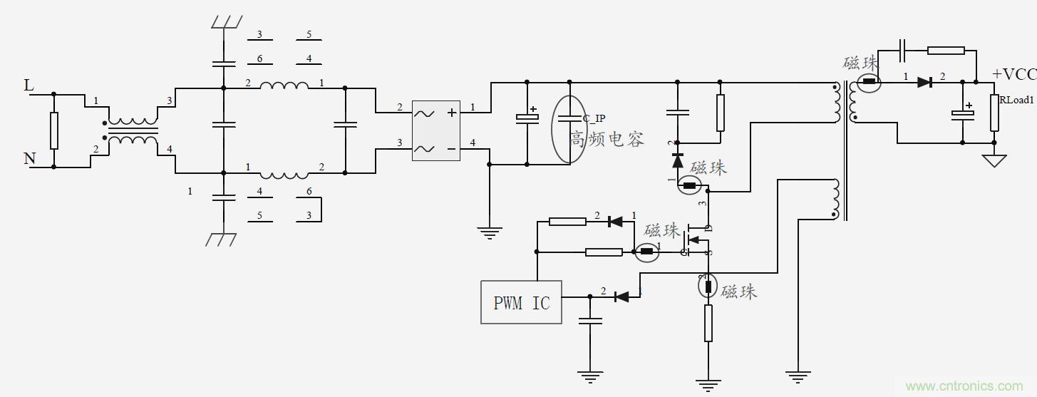 如何改善開關(guān)電源電路的EMI特性？