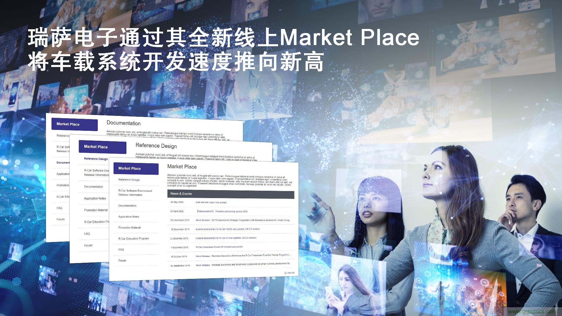 瑞薩電子為其R-Car SoC推出線上Market Place，將車(chē)載系統(tǒng)開(kāi)發(fā)速度推向新高